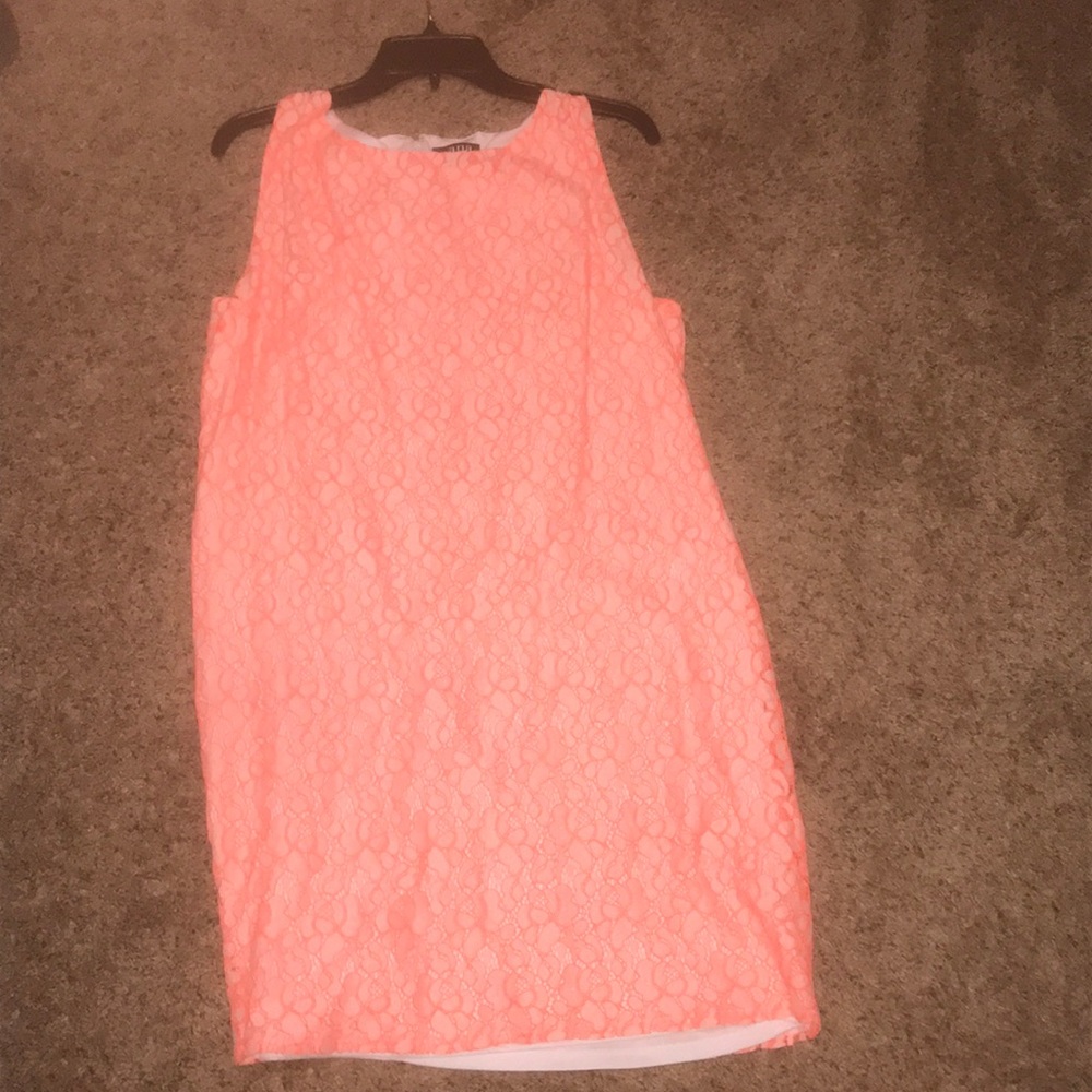 Pink lace dress